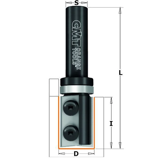 CMT Keményfém cserelapkás nútmaró csapággyal, D=16/19; S=8/12/12,7