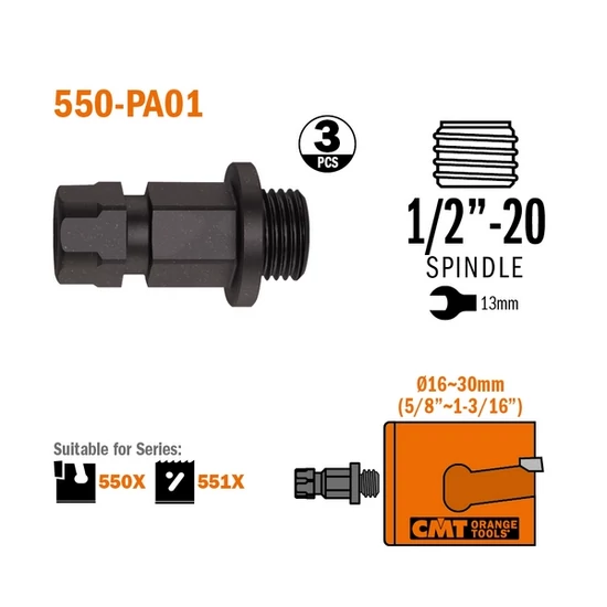 CMT Adapter  Ø16 - 30 mm-es körkivágókhoz (3db)