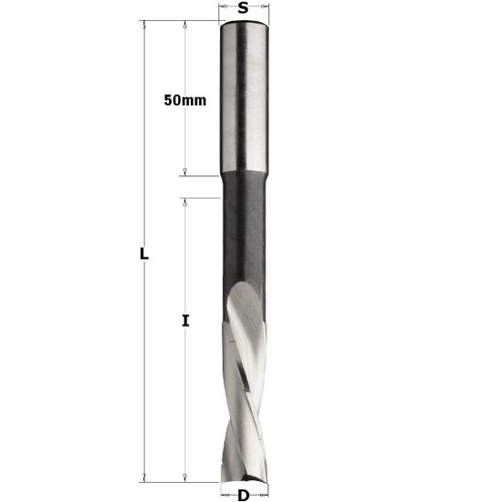 CMT Spirál élű hosszlyukfúró forgácstörővel, BALOS, D=6-16; S=16
