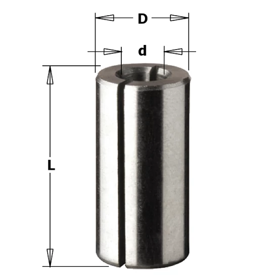CMT felsőmaró szűkítő persely D=12,7/8x25 mm