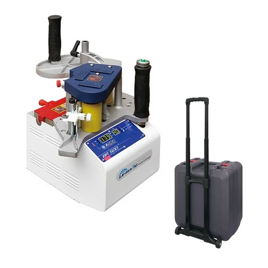 03. Comatic BR500 (BC) kézi élzárógép, húzható kofferben, ragasztóval