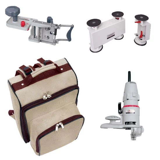 Comatic TG803 szintbemaró és vákuum talp készlet hordtáskában