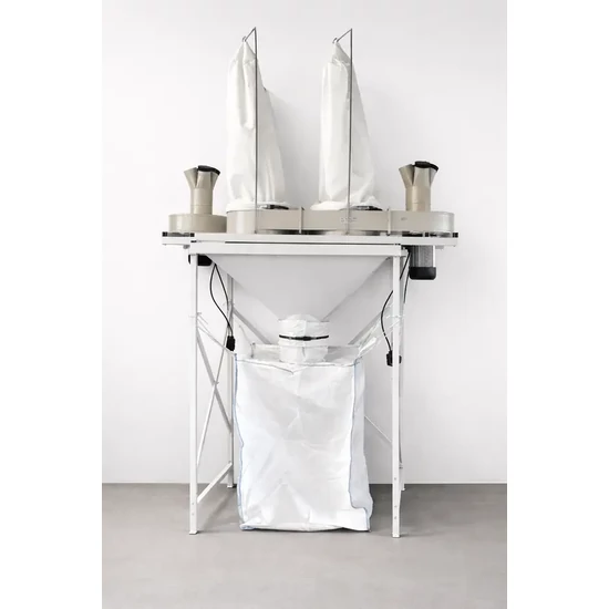 09. P+ FM9000 központi elszívó szűrő zsákkal