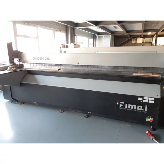 Használt Paoloni Concept 350 nyomóger. lapszabász 3200 mm-es vágáshosszal