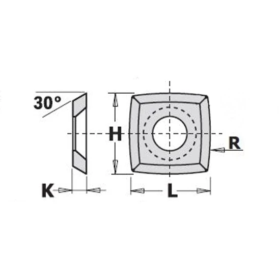 P+ Keményfém cserelapka 15x15x2,5