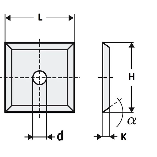 OMAS Keményfém cserelapka 12x12x1,5