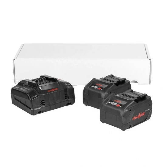 Mafell 18V, 144 Wh, Li-Ion akku készlet (2 db akkumulátorral és töltővel)