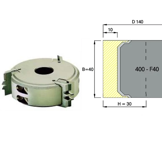 Omas multiprofil marófej; ART 400-F; D=116; B=40
