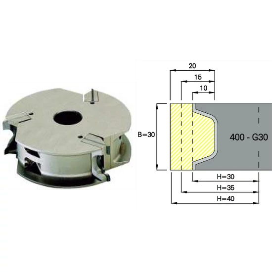 Omas multiprofil marófej; ART 400-G; D=137; B=30