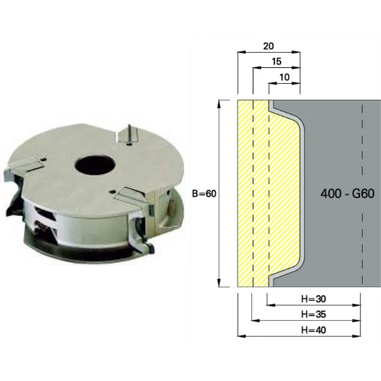 Omas multiprofil marófej; ART 400-G; D=137; B=60