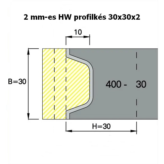 OMAS 2 mm-es keményfém cserelapka az ART 400-as szerszámokhoz; 30x30x2