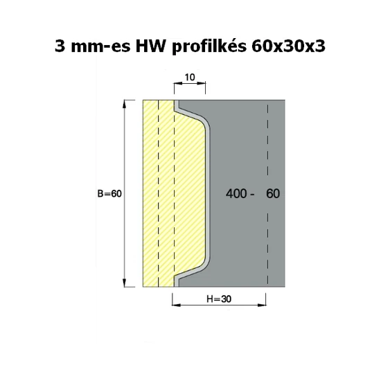 OMAS 3 mm-es keményfém cserelapka az ART 400-as szerszámokhoz; 60x30x3