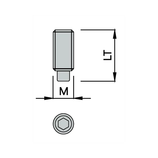 OMAS csapos hernyócsavarok M5-M12; LT=8-25