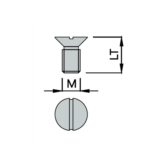 OMAS süllyesztettfejű tövig menetes csavarok M5; LT=6,5-10