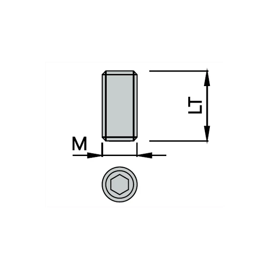 OMAS belső kulcsnyílású hernyócsavar  M10x20