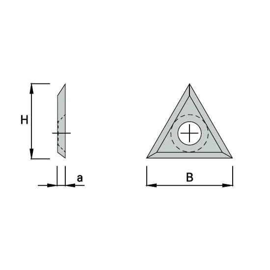 Omas Keményfém cserelapka 22X20X2