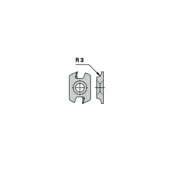 OMAS Keményfém cserelapka (balos) K480-16 R=3