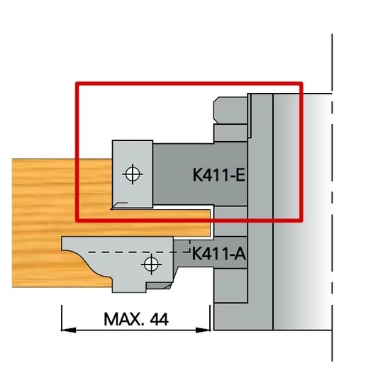 OMAS  K411-E kiegészítő szerszám beltéri ajtógyártó szerszámcsoporthoz