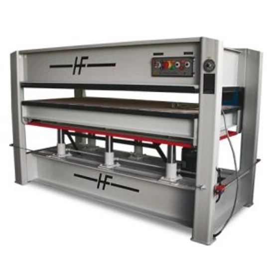 03. Wieder V100 elektrohidraulikus prés, 250x125 cm-es préslappal