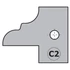CMT Keményfém cserelapka pár, "C2" profil