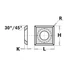 CMT Keményfém cserelapka 14x14x2