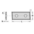 CMT Keményfém cserelapka 36x12x1.5