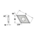 CMT Keményfém cserelapka 28x14x2