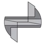 Kép 2/2 - CMT Tömör keményfém, keresztélű nútmaró, D=3-12; S=9,5