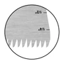 Kép 2/2 - CMT 45 mm-es hosszú élettartamú fűrész preciziós vágásokhoz fában, japán fogazással