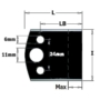Kép 2/2 - CMT Gyorsacél profillapka és fogásvastagsághatároló univerzális patentfejhez (192)