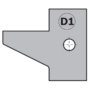 Kép 1/2 - CMT Keményfém cserelapka pár, "D1" profil