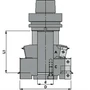 Kép 2/4 - OMAS CNC szárny  külső falcmaró 623-06 R3 HSK-63F RH