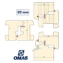 Kép 1/3 - 02. OMAS VARIO  ablakgyártó szerszám 95651W, keresztmetszet 92 mm