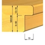 Kép 3/4 - OMAS Ajtólap falcmaró szerszám; K423-02;  90°; 45°; R1,5; R3