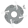 Kép 3/4 - OMAS marófej hátul bordázott profilozható marókésekhez; D=122 mm; ART 383