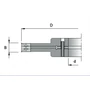 Kép 2/4 - OMAS Cserélhető lapkás állítható nútmaró szerszám K408-B D=250